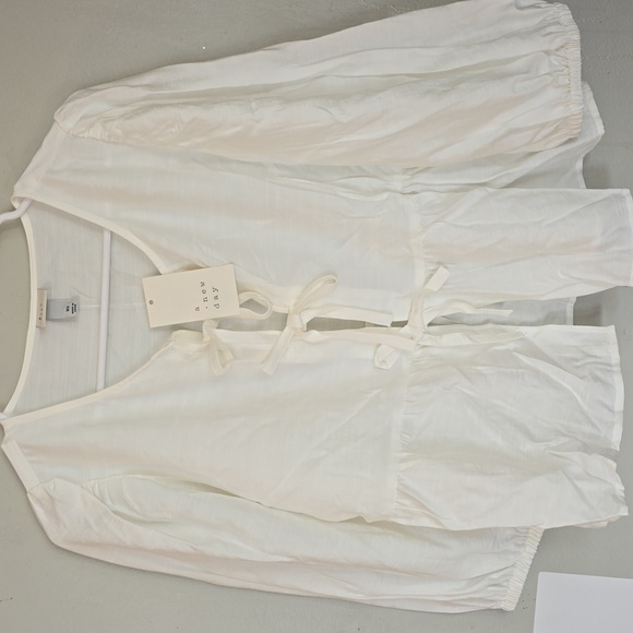 FINAL CLEARANCE A New Day 3/4 Sleeve Tie Front Blouse - Picture 2 of 5